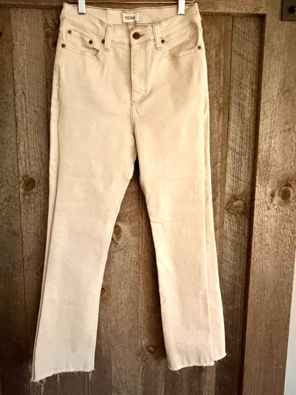 Pistola Lennon High Rise Crop Boot / Bootcut Jean — Sahav wash Sz 27